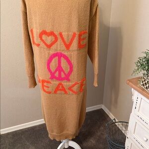 Tan Women's Cardigan Sweater